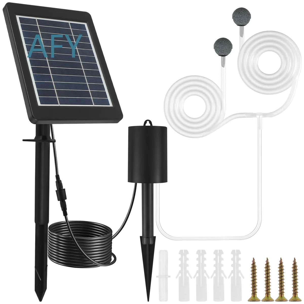 Second Mode Solar Oxygen for Outdoor Fish Pond 6V 3W Solar Aerator for Pond Oxygenation Solar Water Pump for Garden Pond