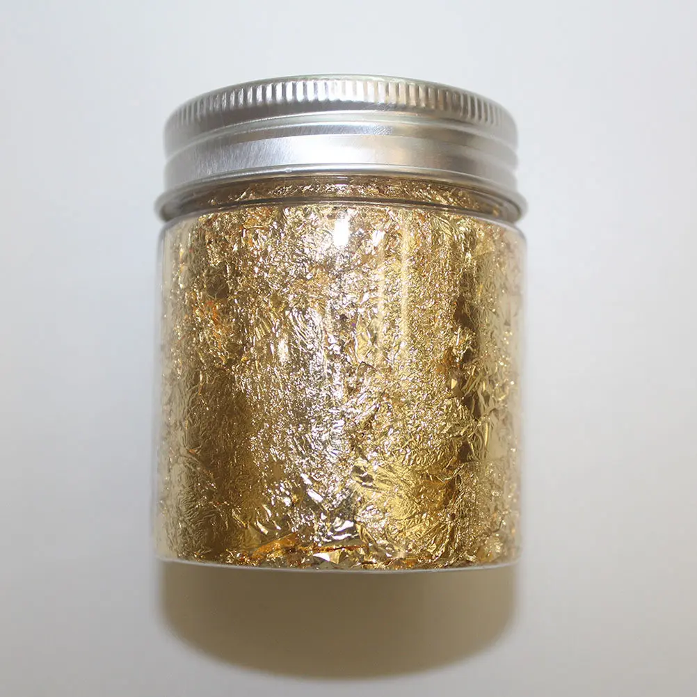 

2 Bottles Gold Silver Nail Foil Paper for DIY Nail Art Decorative Tin Foil Stickers Easy Apply Creative Party Craft Supplies