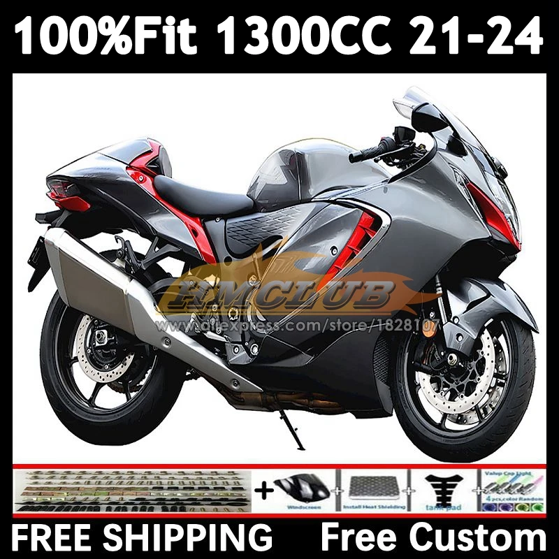 Injection Body For SUZUKI Hayabusa grey glossy GSXR 1300 CC 2021 2022 2023 2024 40No.37 GSXR-1300 GSXR1300 21 22 23 24 Fairing