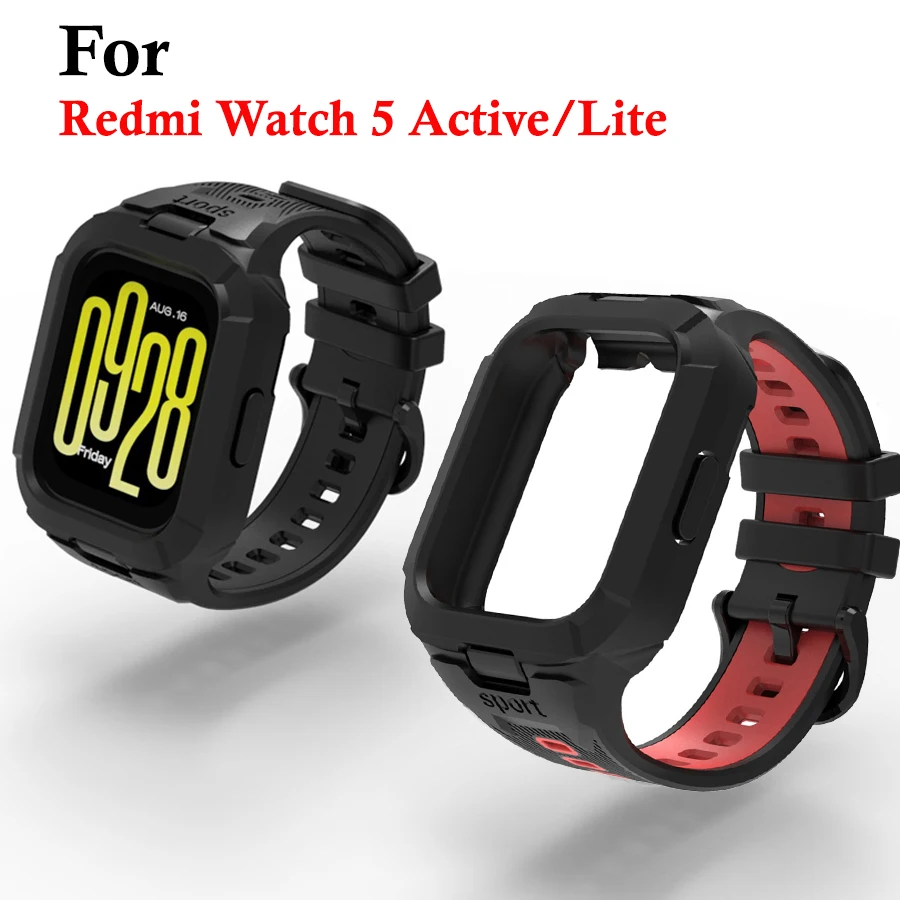 Image of Silikonarmband + Hülle für Redmi Watch 5 Active/Lite Smartwatch Sportarmbänder Correa für Xiaomi Redmi 5 Active/Lite Armband