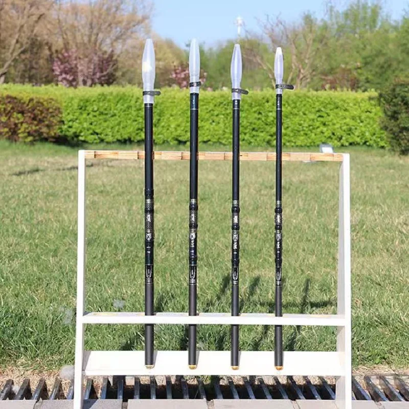 

4.5M,5.4M,6.3M,7.2M Adjustable Positioning Fishing Rod Telescopic Portable Carbon Fishing Spinning Ultra Light Hard Stream Rod