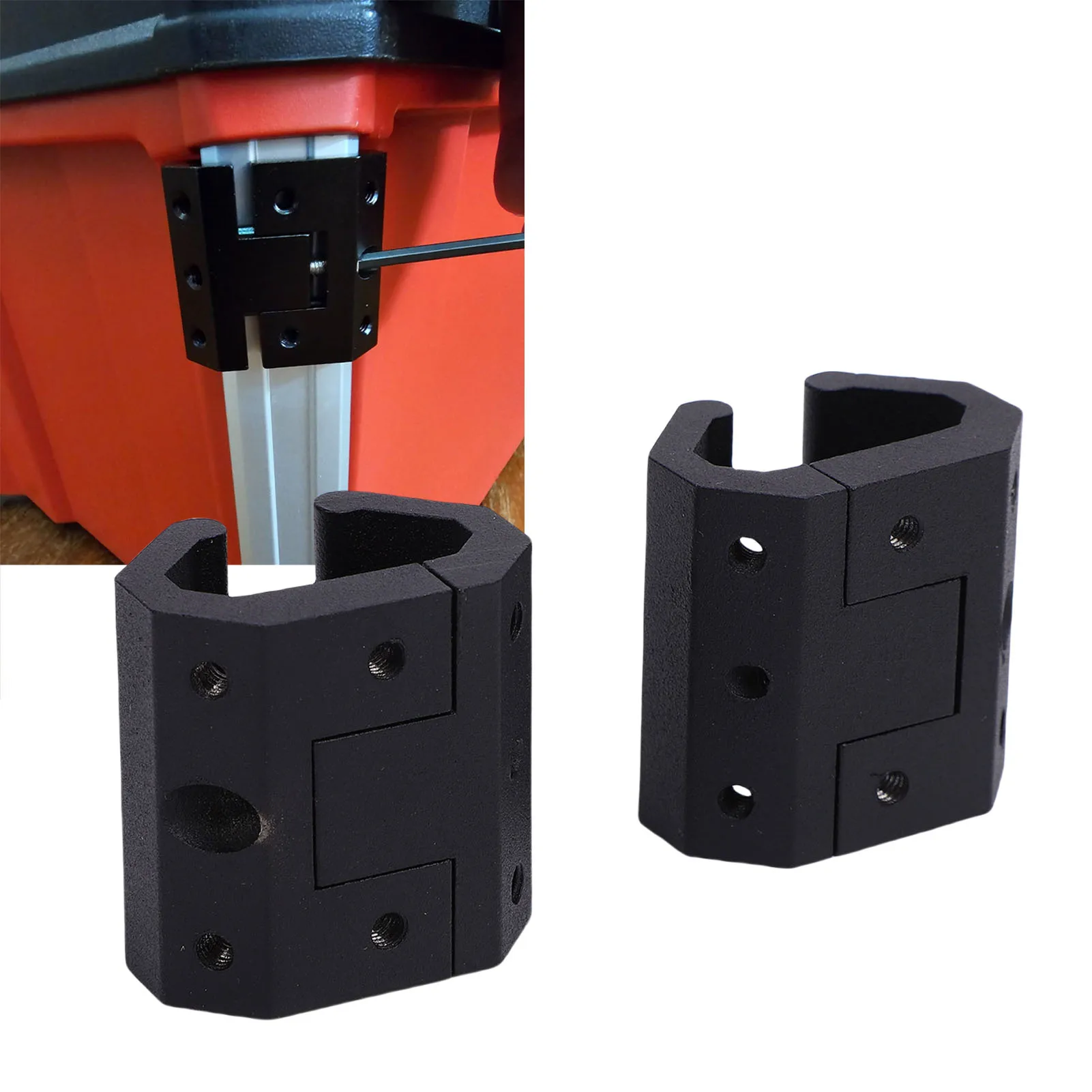 Tool Boxes Rail Mounts Clips Toolbox Rail Corner Clip Aluminum Alloy Stainless Steel Rail Clip Replacement for  System