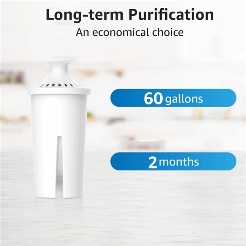 A94E-إبريق الماء المعتمد Mavea 107007 Wave Vintage يقلل من طعم الكلور والرائحة