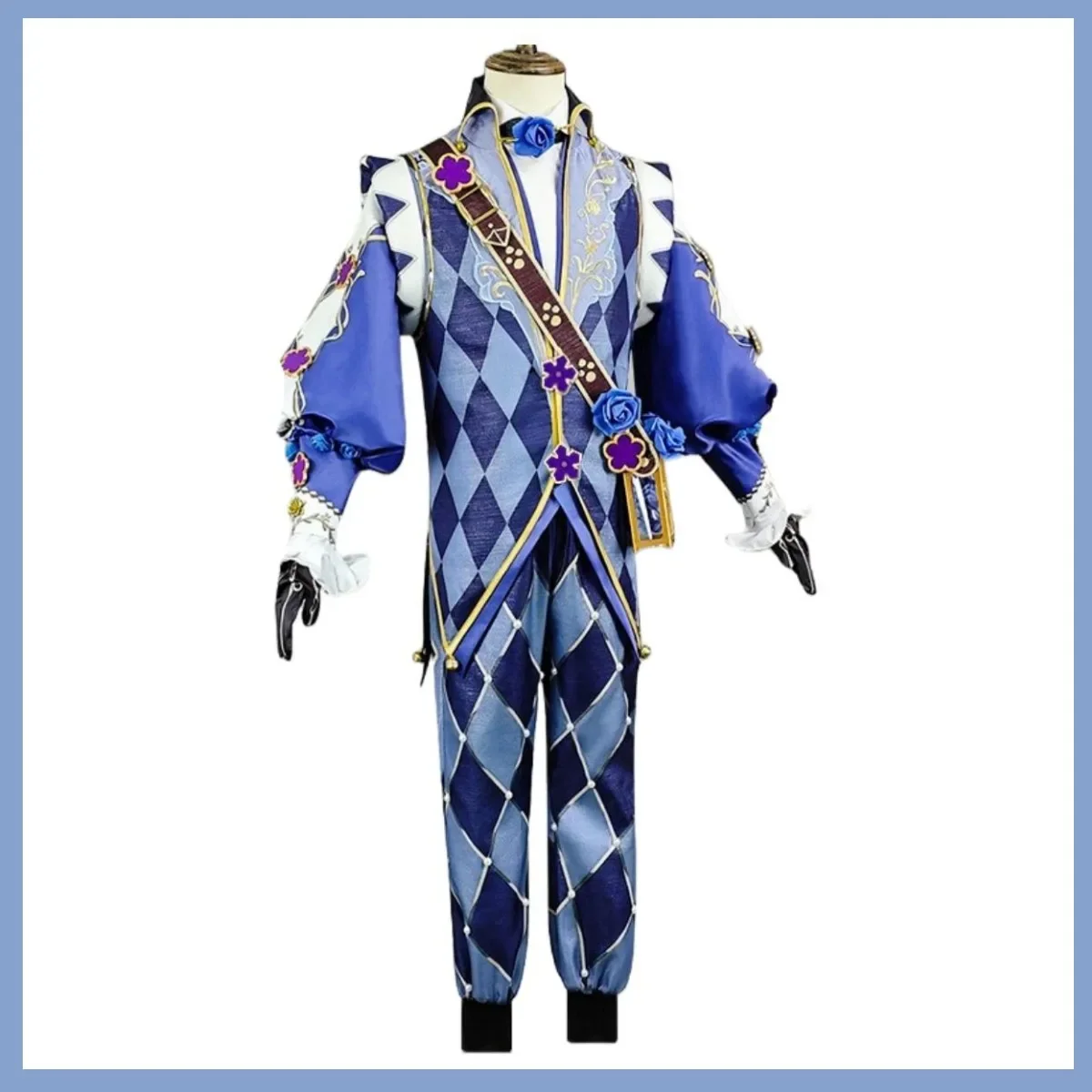 Game Victor Grantz Cosplay Identity Ⅴ Costume Postman Pan Ta Long Clown Performance Mask Uniform Set Man Halloween Carnival Suit