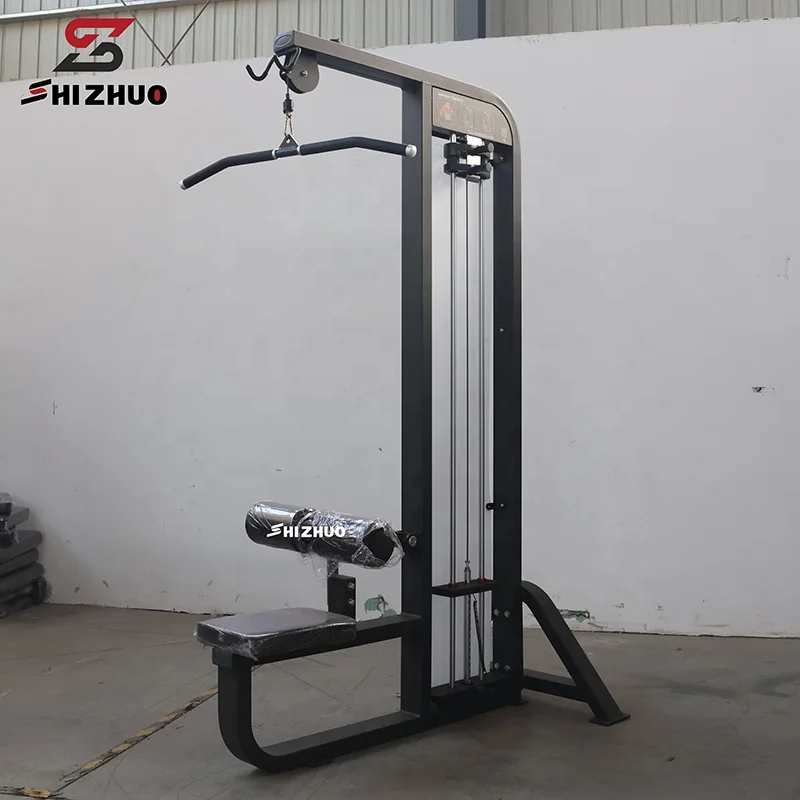 High End Commercial Gym Fitness Equipment Pin Load Selection Back Trainer Lat Pulldown Machine For Hotel