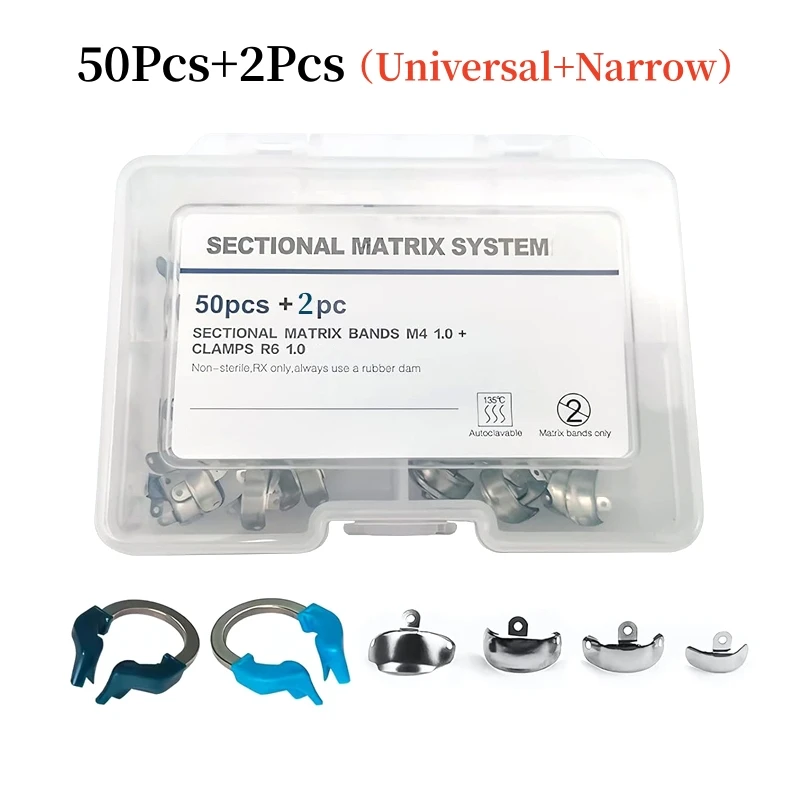 Tandheelkundige Matrix Bands Sectionele Voorgevormde Matrix Systeem Metalen Matrices Matrix Klem Nikkel Titanium Klemring Tandarts Gereedschap