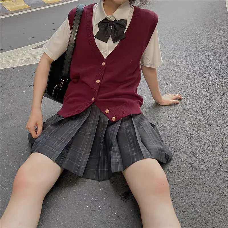 Preppy Black Plaid Pleated Skirt Women Japanese Fashion School Uniform Girl Kawaii High Waist A-line Mini Skirt Cute JK