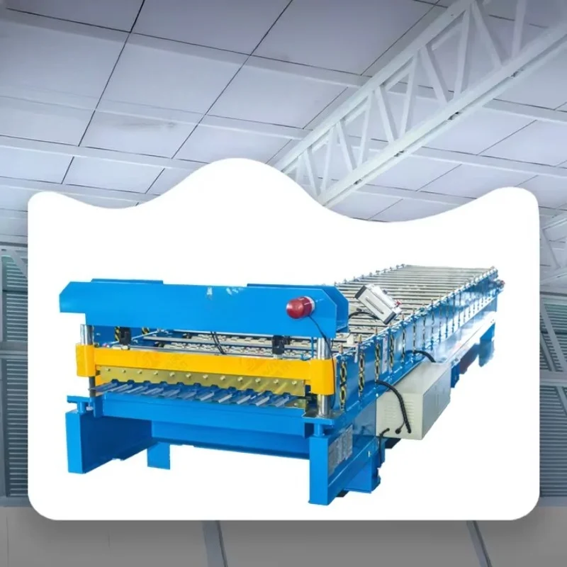 Trapezoid Roof Sheet Forming Machine Double Layer Roof Tile Roll Forming Machine Steel Sheet Cold Bending Equipment