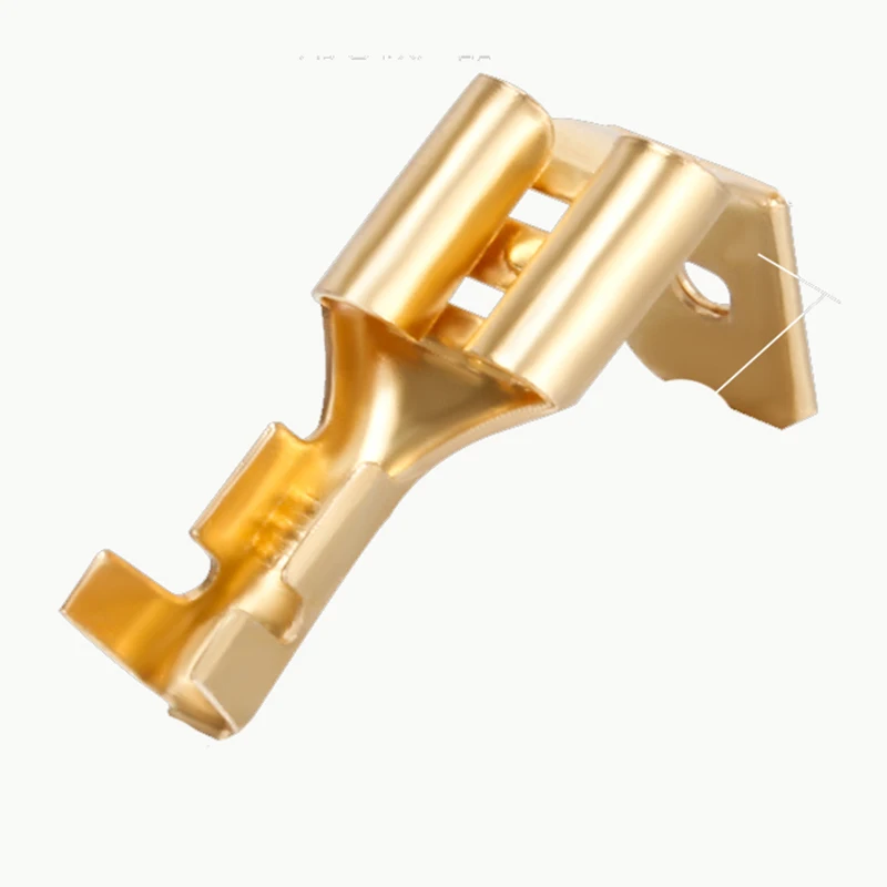 10/50pcs 4.8mm 6.3mm Spade Connectors Quick Disconnect Piggyback Terminals Shoulder of Male and Female Plug Spring Terminals