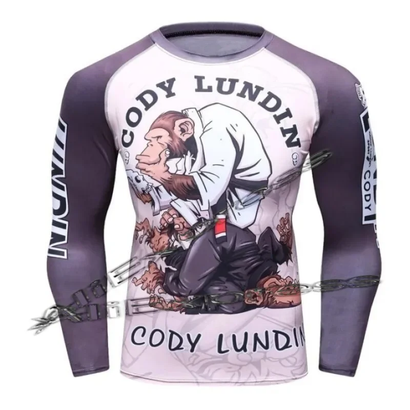 ملابس رياضية Bjj طفح الحرس تصارع البرازيلي جيو جيتسو الكبار رجل نوجي نو جي Bjj جيتسو MMA طفح الحرس Bjj تشغيل قميص موتو #1