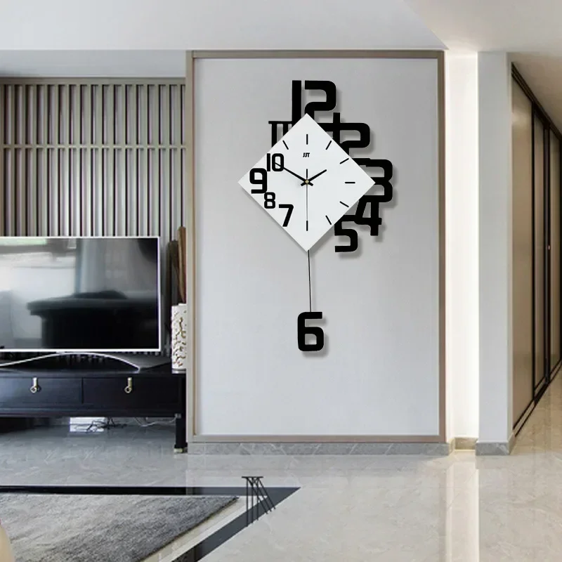 

Креативные индивидуальные цифровые часы, модные настенные часы в европейском стиле для гостиной, деревянные декоративные настенные часы, кварцевые взрывные часы