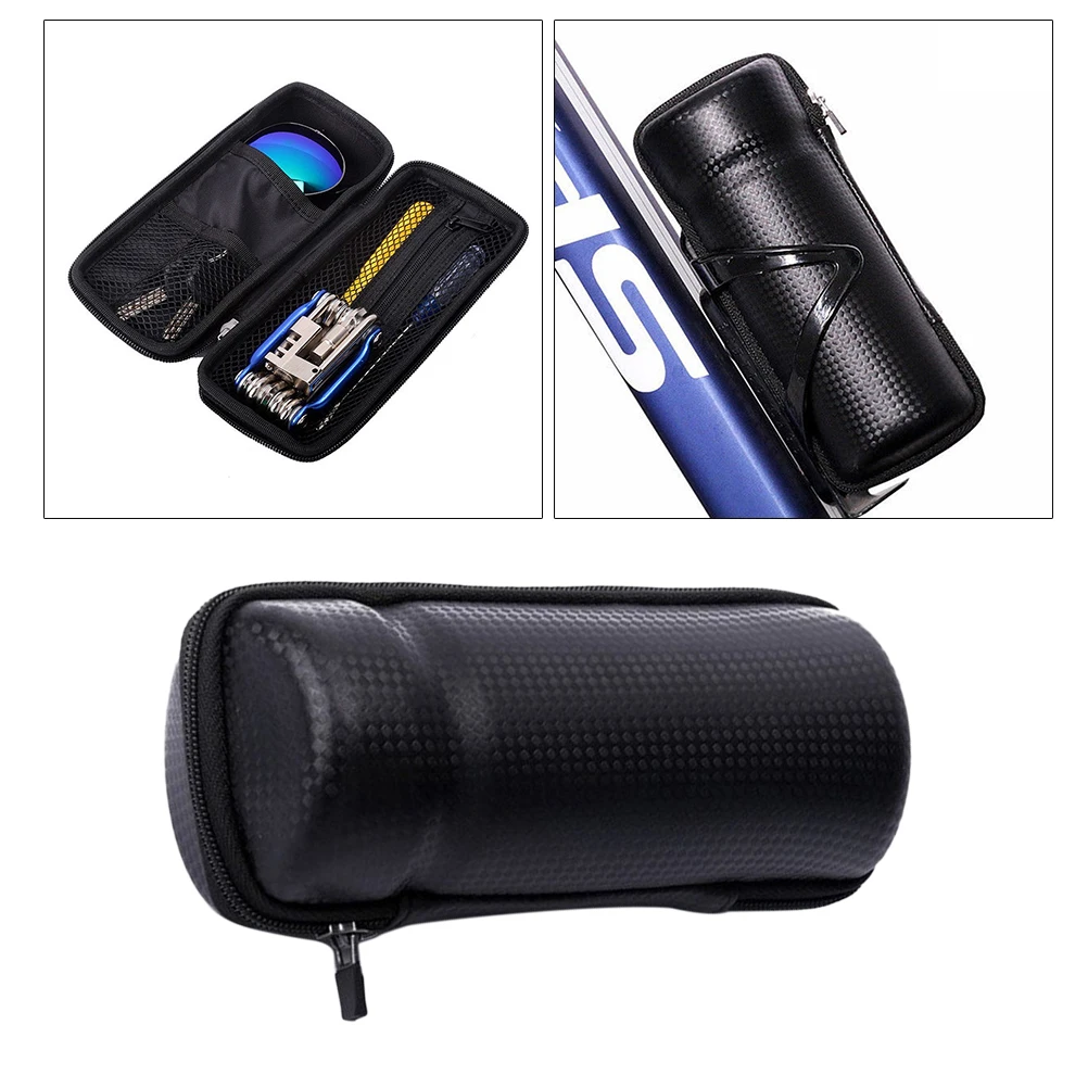 

Frame Bag Kettle Bracket Package Hard Shell Bag Maintenance for Mountain Bike Waterproof(Small,Carbon Pattern)