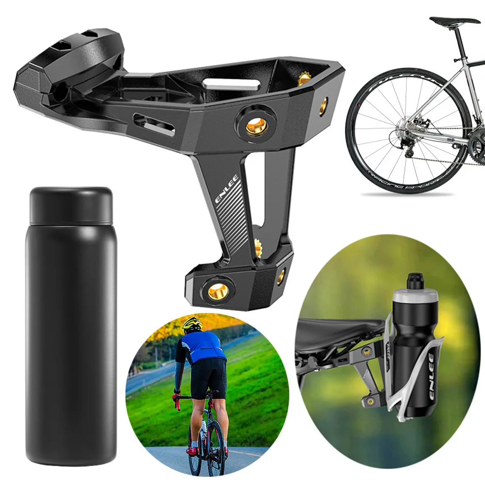 Bicycle Water Bottle Holder Adapter Lightweight Bicycle Saddle Bottle Cage Extension Holder Easy Installation Bike Accessories