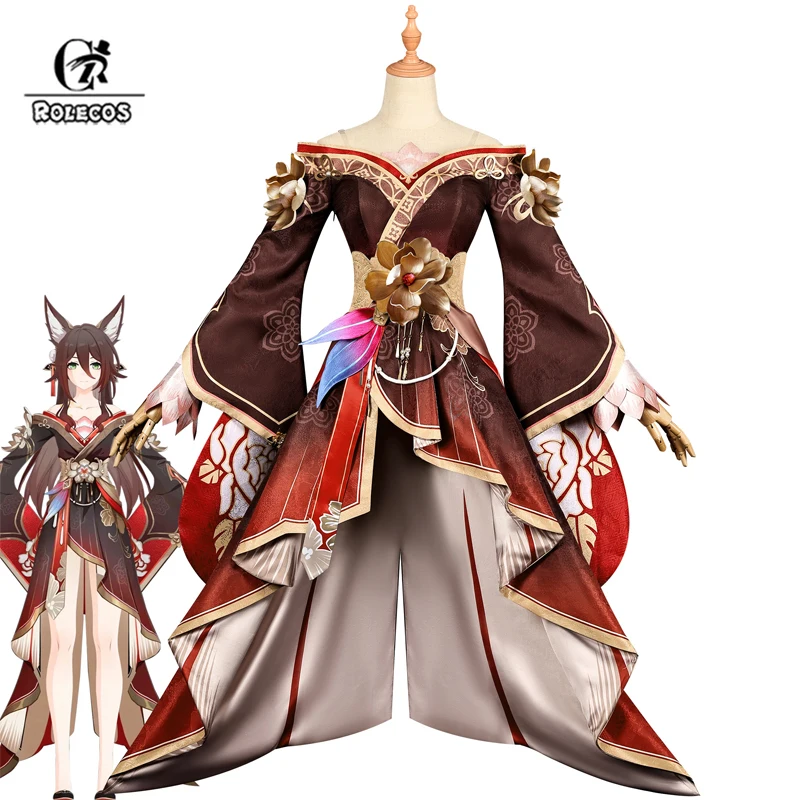 ROLECOS Game Honkai: Star Rail Tingyun Fugue Cosplay Costume Tingyun Fugue Costume Halloween Women Dress Fullset Outfit Suit