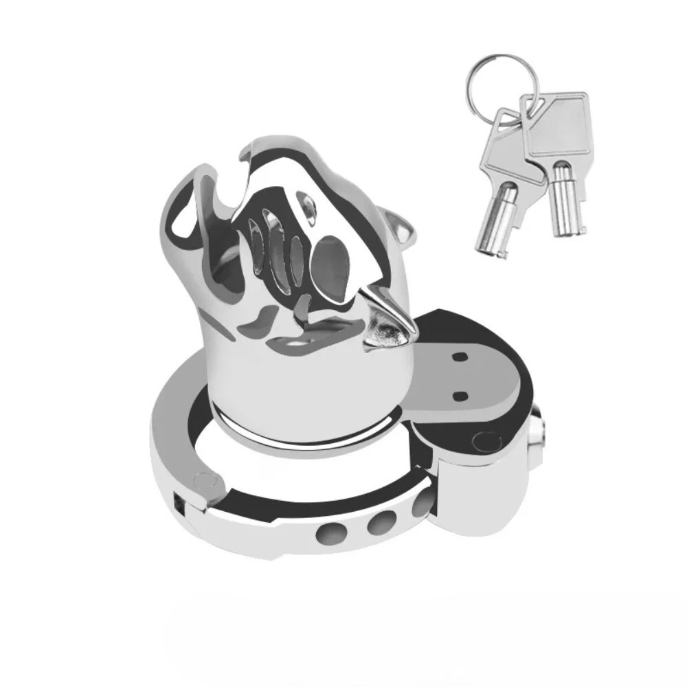 Adjustable Male Chastity Cage Ring Small Metal Heavy Cage Lock Ring Restraint Adult Games