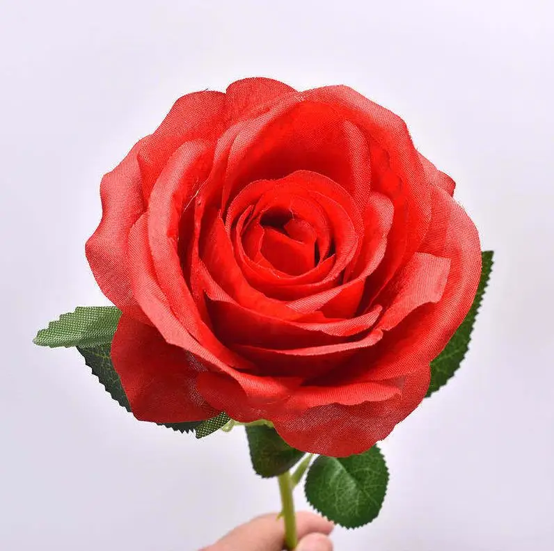 Artificial Rose Flower Real Touch Fake Roses Long Stem Wedding Bouquet for Home Garden Office Wedding Decorations ni88