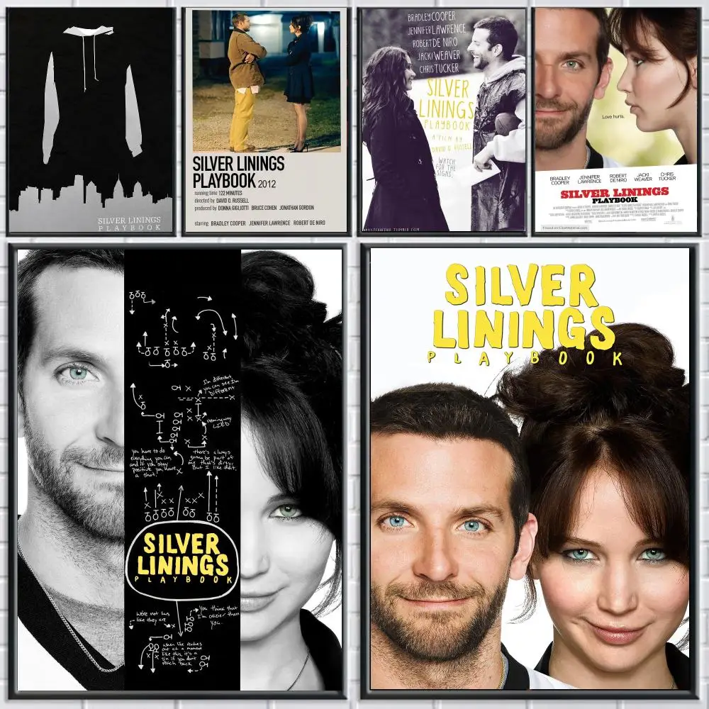 classic movie S-Silver Linings Playbook-K Poster Peel and Stick Wall Art for Cafe Office Bar and Home Decoration