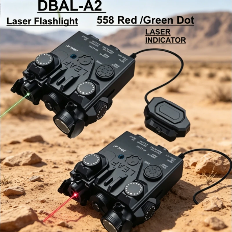 

Portable DBAL-A2 Aiming Indicator, Dual Red Green Laser, White LED Flashlight for 20mm Rail Outdoor Activities