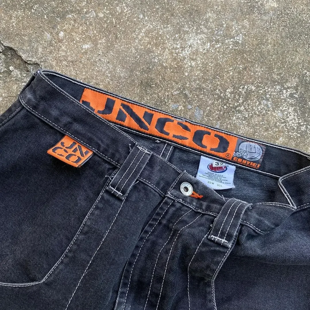 JNCO Y2K Hip Hop Graphic Print Shorts Baggy Denim Gym Shorts Men\'s Women\'s 2023 Summer New Harajuku Gothic Men Basketball Shorts