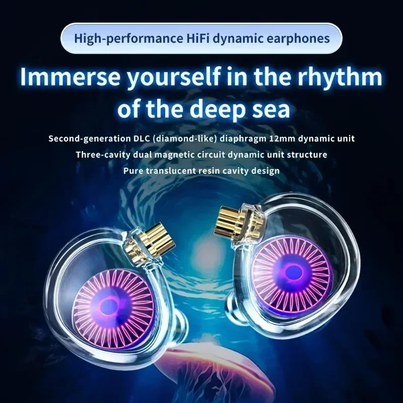 TRN Medusa HIFI in-Ear Earphone 12MM DLC Dynamic Drivers High-performance IEMs 3-in-1 Cable with 2Pins - view 3