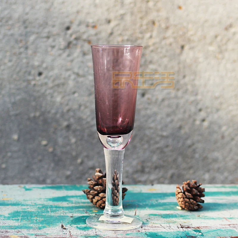 

Scandinavian purple green blue bubble glass, lead-free crystal glass champagne glass, glass, red wine glass, Baijiu, goblet.