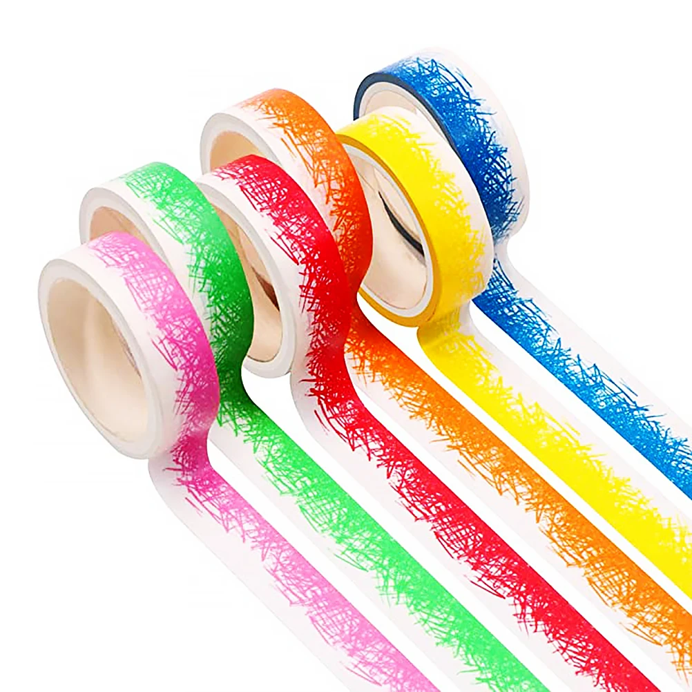 6 قطعة 6 لفات مطبوعة اشي اليابانية ورقة لاصقة شريط مزخرف لسكرابوكينغ المجلات Diy بها بنفسك الحرف اشي الشريط مجموعة