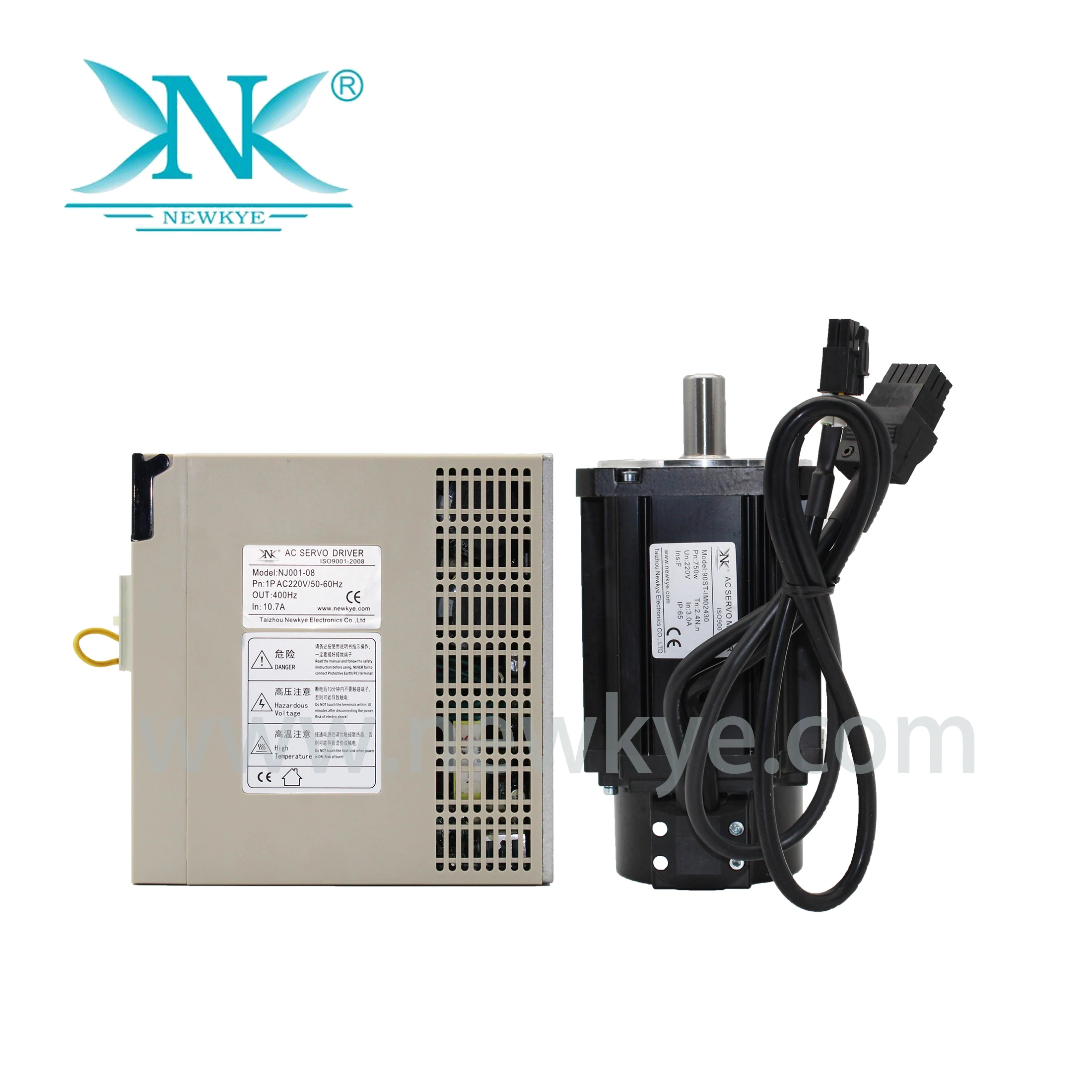 Servo Motor and Servo Driver Newkye AC 90st-Im02430 Similar as ctb Servo Motor for grinding machine