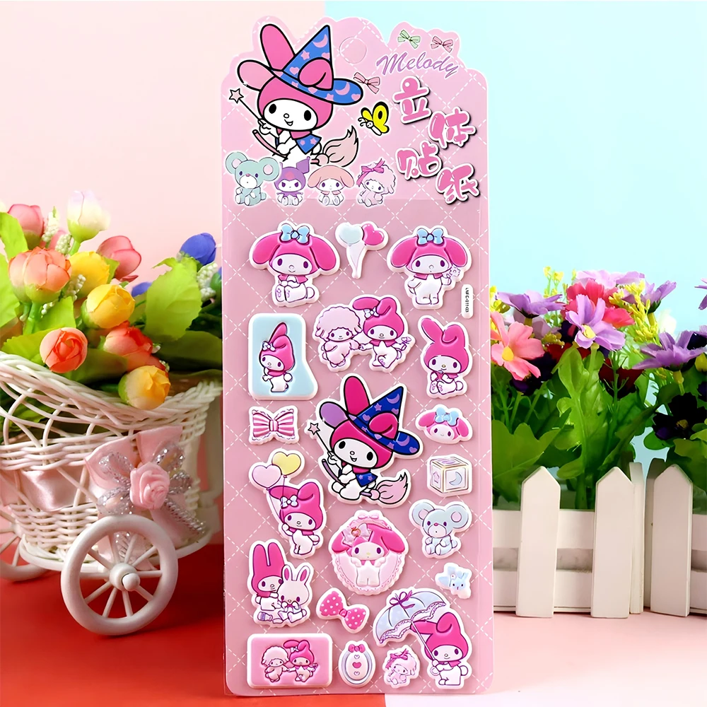 4 個サンリオマイメロディ 3D バブルステッカー装飾デカールおもちゃかわいい報酬ふっくらステッカー文具用品