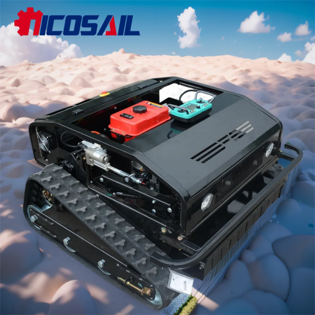 800 مللي متر جزازة العشب المرتبطة بالديزل صفر دوران المسار نوع جزازة العشب التحكم عن بعد جزازة العشب الزراعية للحديقة #1