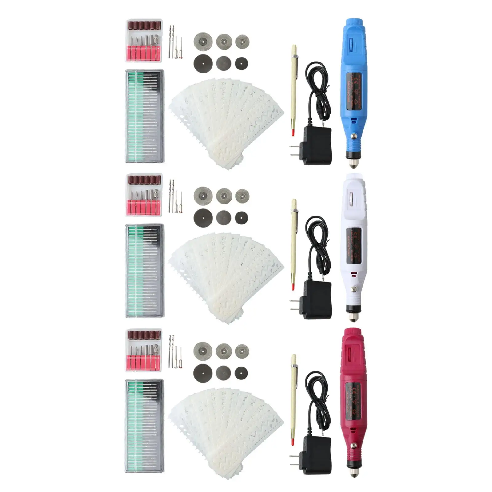 Electric Engraving Pen DIY Sanding Engraving Stencil Kit for Engraver Etching Woodworking Crafting Drilling Art Polishing Tips