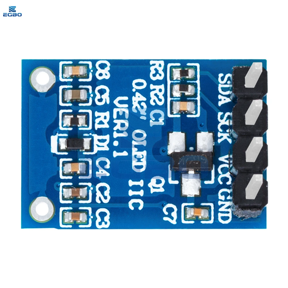 1 ~ 5PCS EGBO Display OLED bianco da 0,42 pollici Modulo LCD 72X40 Schermo seriale Colore bianco I2C IIC/SBI Interfaccia SSD1315 per Arduino