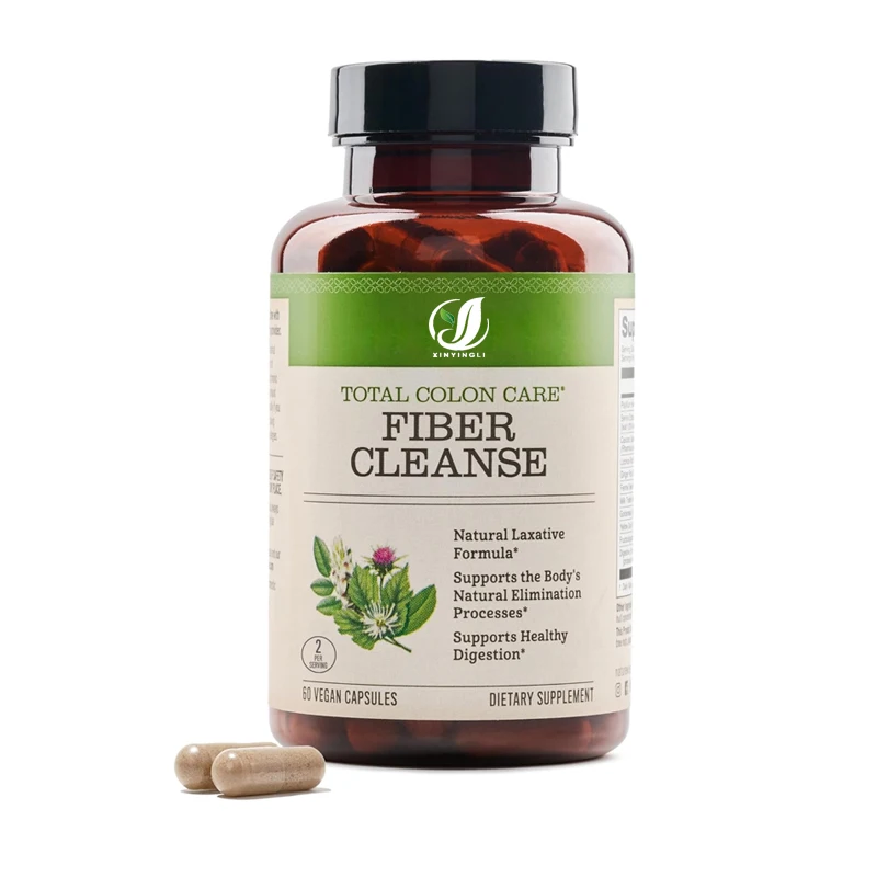 

Fiber cleaning, containing prebiotics and digestive enzymes, for healthy elimination, and intestinal health, 60 capsules