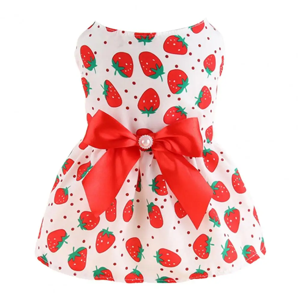 Durable Cat Costume Easy-wearing Colorfast Sleeveless Princess Style Bow Pet Skirt Pet Dress Decorative