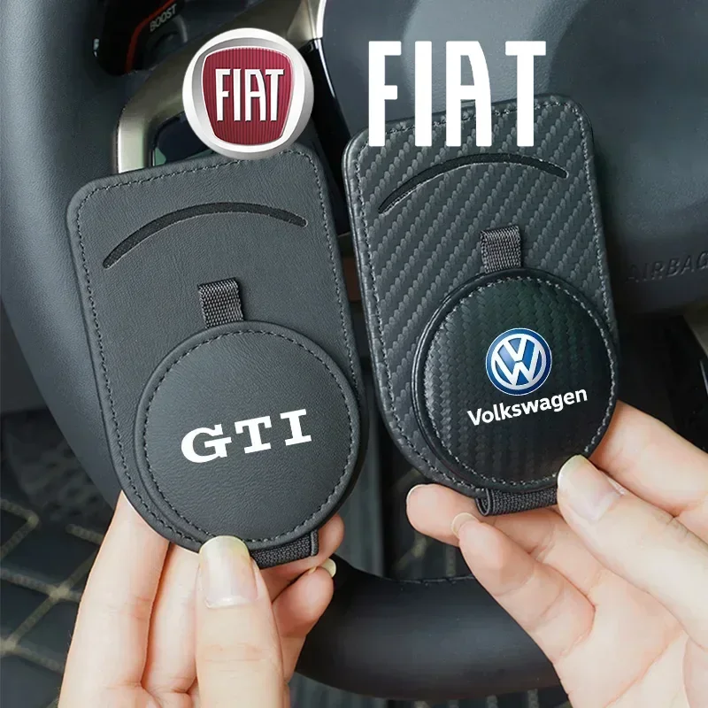 

Quality Leather Car Glasses Clip ID Card Holder Interior Storage For VW GTI Polo Golf Passat Tiguan Arteon Touareg CC Taigo