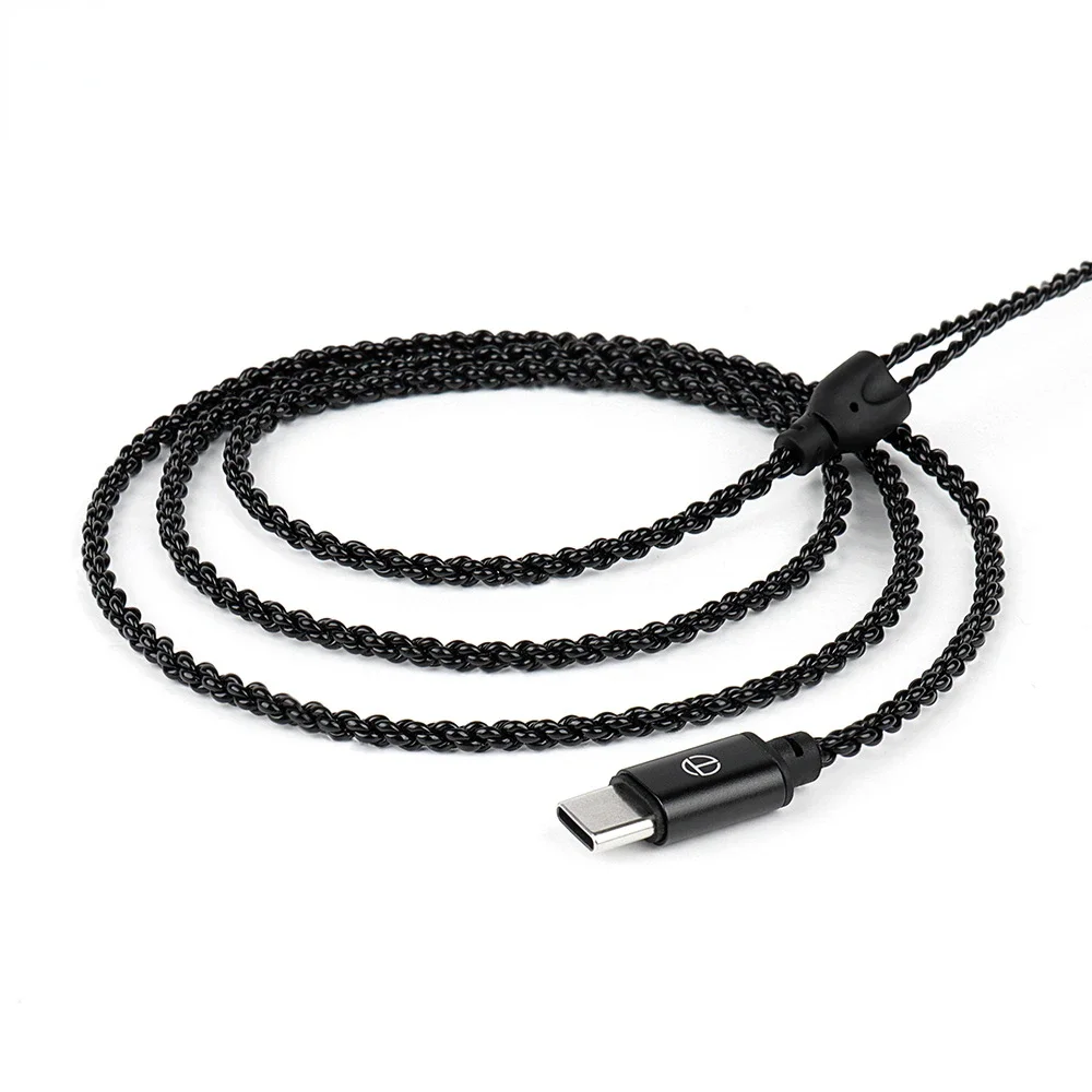 كابل سماعات أذن من النوع C مطلي بالفضة مع TRN VX Pro/TA2/MT1 Pro/BAX/BA15/MT1/BA8/VX/BA5/N90S/ST1/STM إلخ