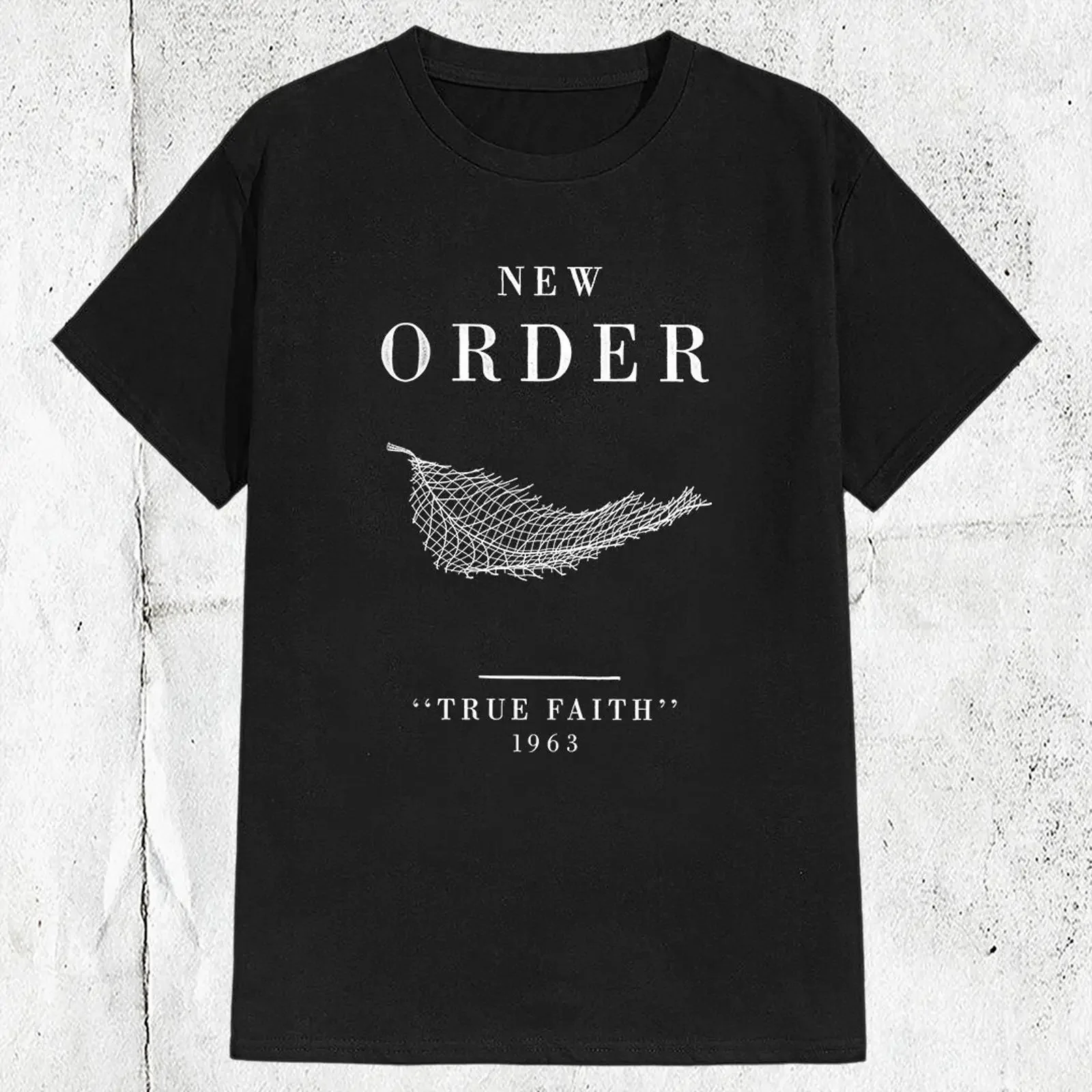 Vintage 80s 90s New Order Band True Faith 1963 T shirt vintage Washed streetwear Soft Slightly Versatile Casual graphic