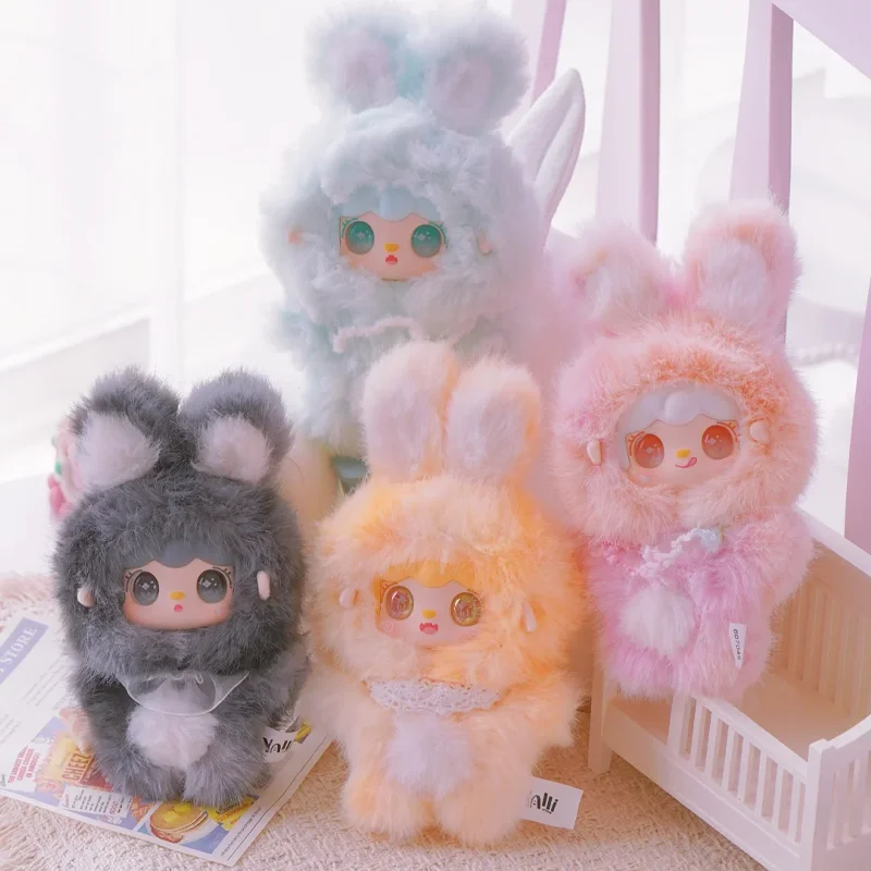 Yooki Hopping Bunny Series Vinyl Pluche Blind Box Kawaii Pop Desktop Ornament Leuke Rugzak Sleutelhanger Trendy Speelgoed Verrassingsgeschenken