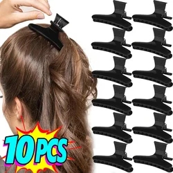 Black Butterfly Hair Clips Woman Girl Hairpins Styling Holding Tools Hair Section Claw Clamps Professional Salon Accessories