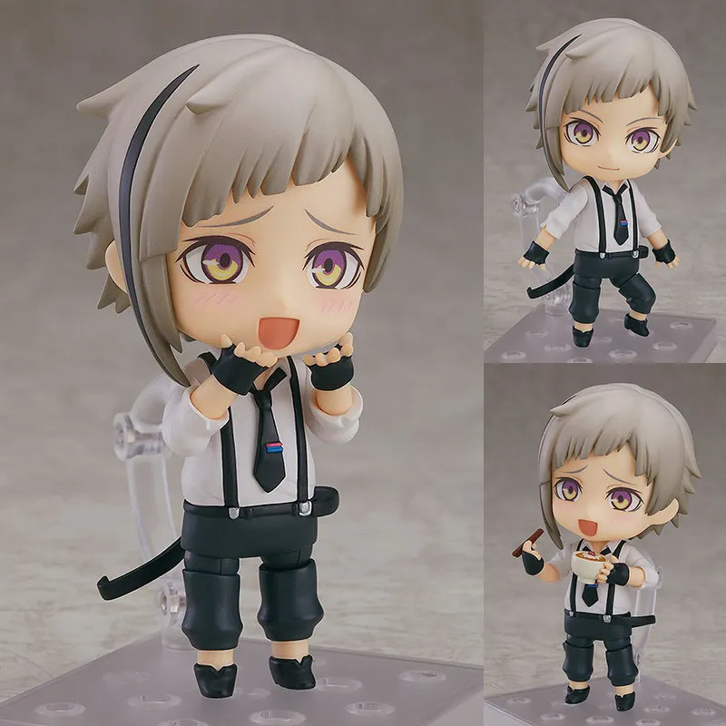 BSD BJD bungo Stray Dogs Chibi Action Figure With Interchangeable Faces Display Stand Model  Anime Gift Ranpo Dazai Nakahara - view 5