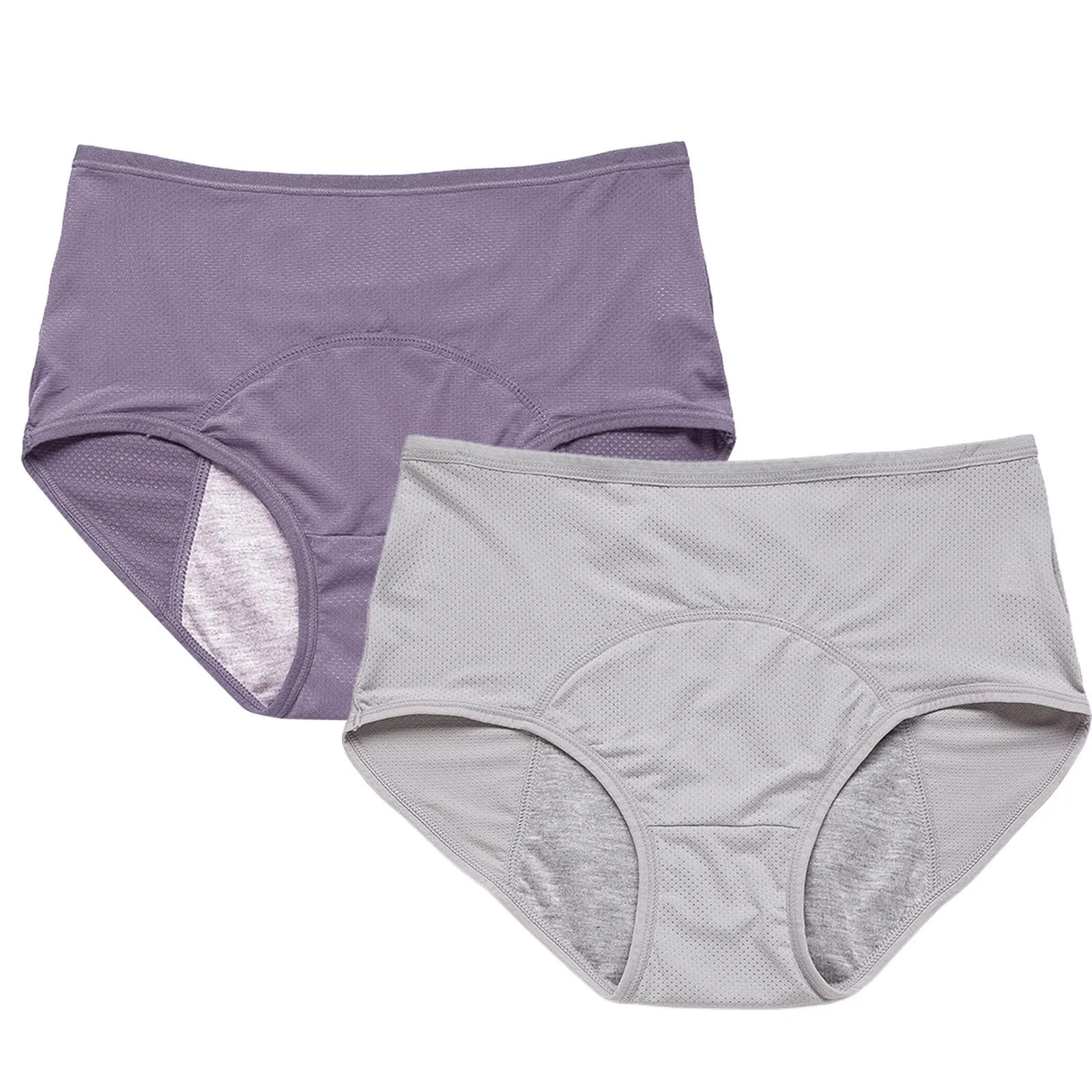 Bragas menstruales a prueba de fugas para mujer, ropa interior de algodón, calzoncillos impermeables, pantalones transpirables fisiológicos femeninos de talla grande