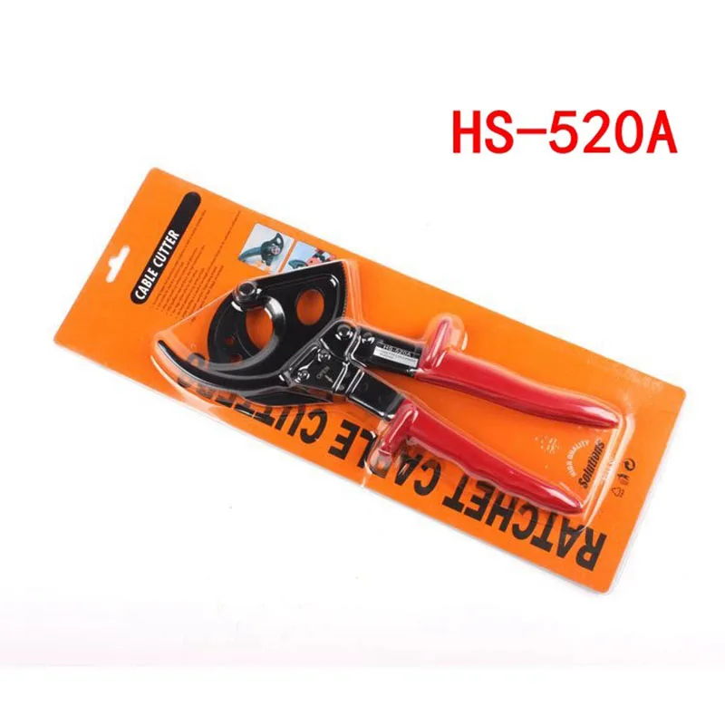 HS-520A Ratchet cable cutter ,Cutting range:400mm2 max , Not for cutting steel or steel wire