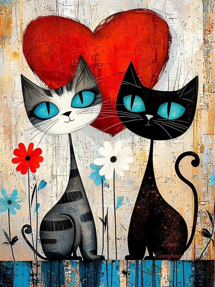 

Романтические черно-серые кошки: пазлы-головоломки (500/1000/1200/2000 деталей) для всей семьи, игры для игровой комнаты, спальни, подарки