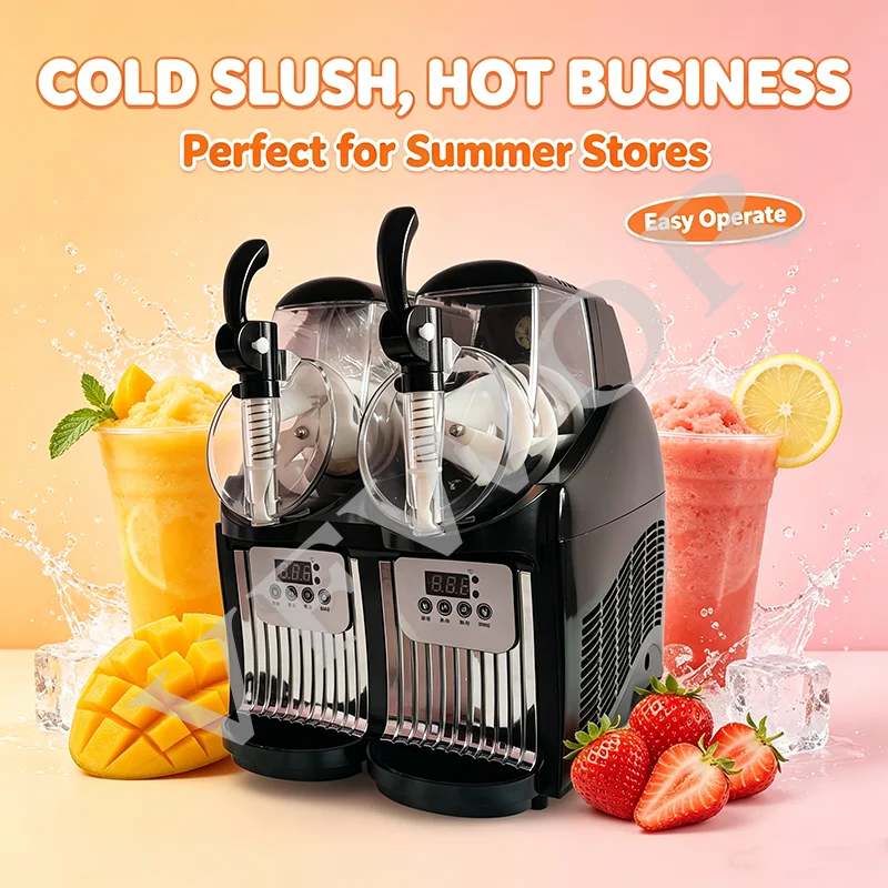 Two Tanks House Family Party Mini Commercial Smoothie Slush Juice Machine Puppy Machine