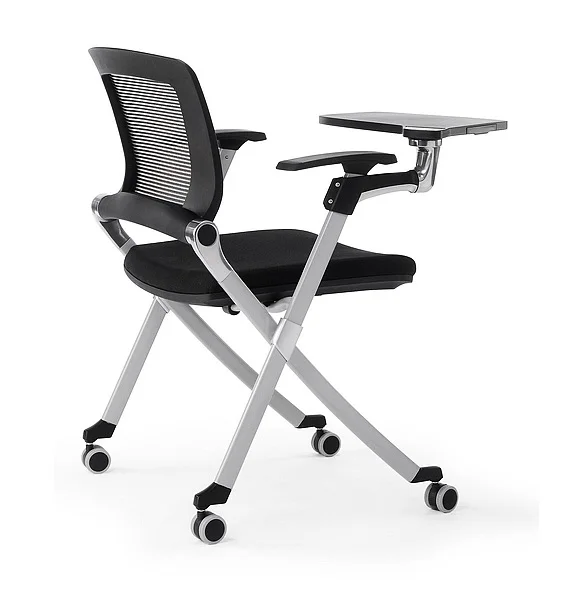 New Style Foldable Training Office Chair Desk And Chairs With Writing Pad