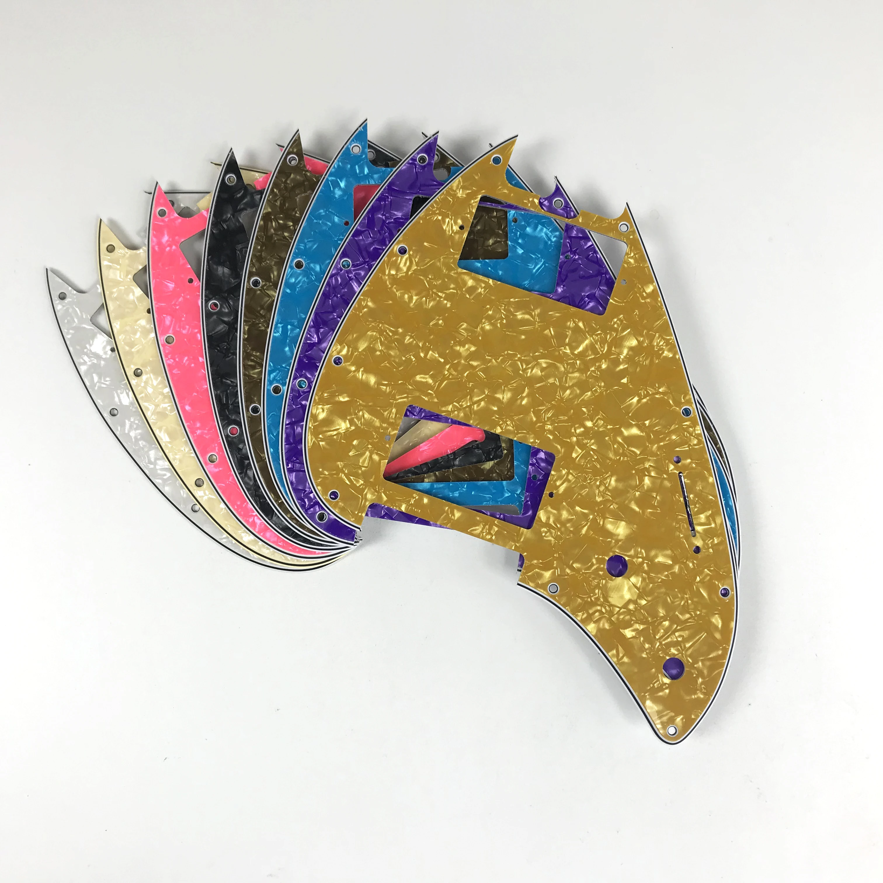 Xinyue Custom Guitar Parts - For US FD musicman HH PAF Single Pickups Strat Guitar Pickguard Cratch Plate Multicolor Choice #2