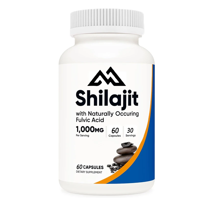 

Shilajit капсулы 60 капсул содержит натуральную фульвовую кислоту и без глютена, Вегетарианская дружественная диетическая добавка