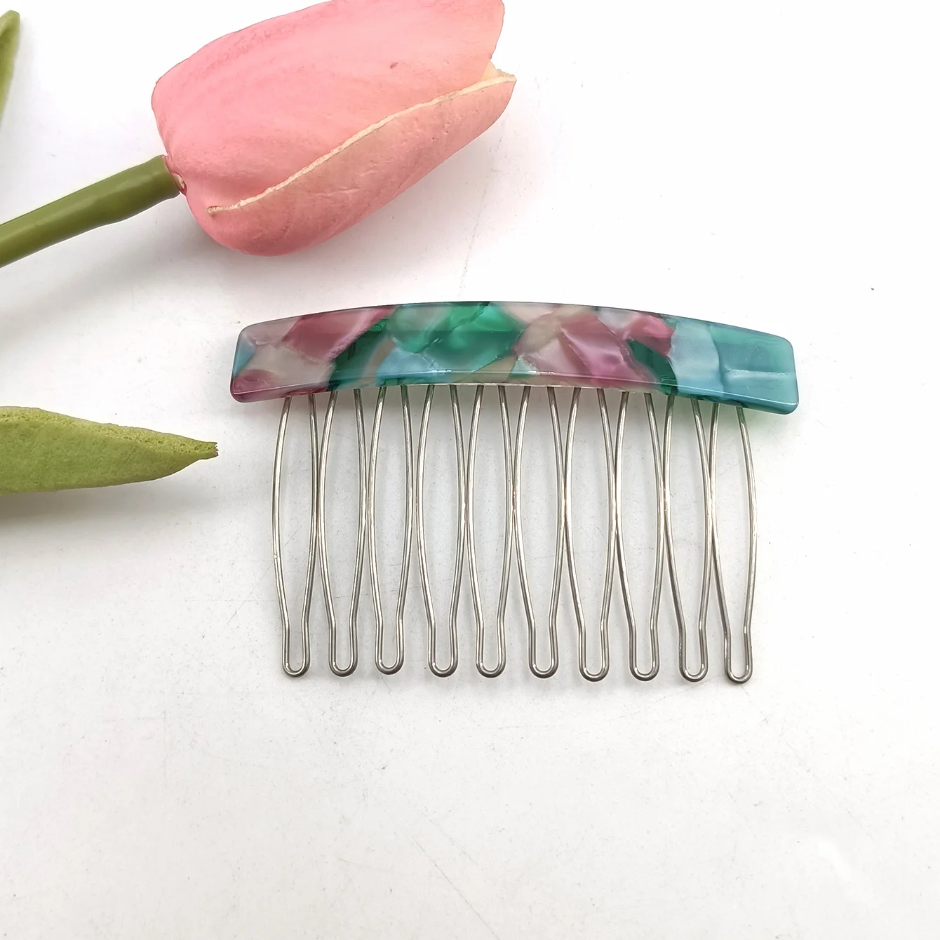1/2 Stück Mittelgroßer 10-Zahn-Haarkamm-Clip für Damen, Haarstyling-Haarnadeln, Kopfschmuck, Schmuck, Pony- und Haarsträhnen-Kamm-Clip, Geschenke – Detail 4