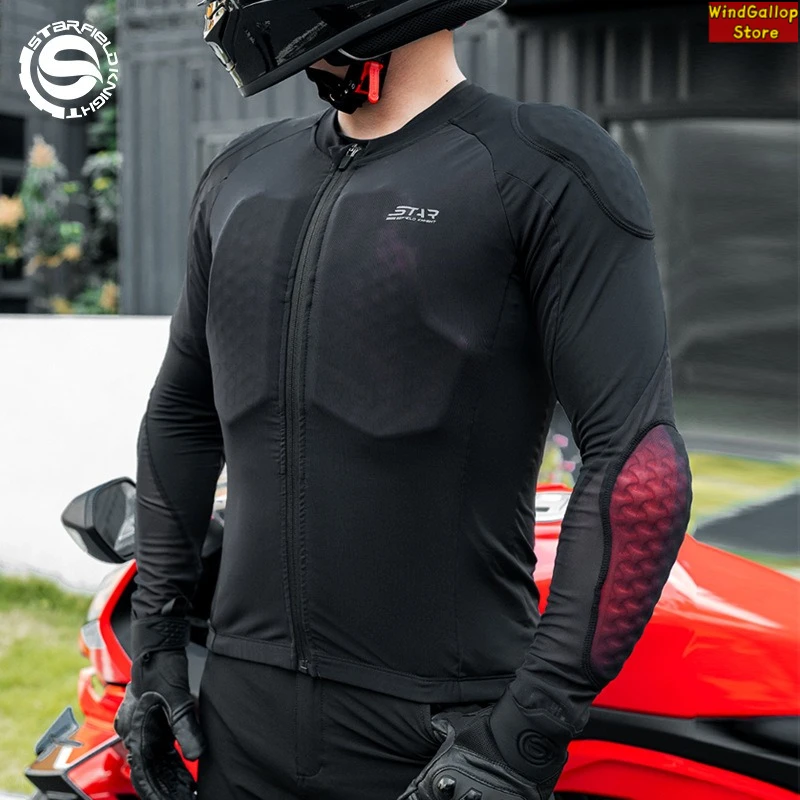 Motorcycle riding clothes Anti-drop clothes armor clothes Motorcycle summer breathable men's protective gear CE night reflective