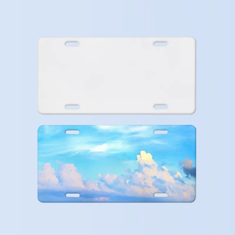 10pcs sublimation blank car advertisement license plate aluminum license plate frame thermal transfer blank license plate