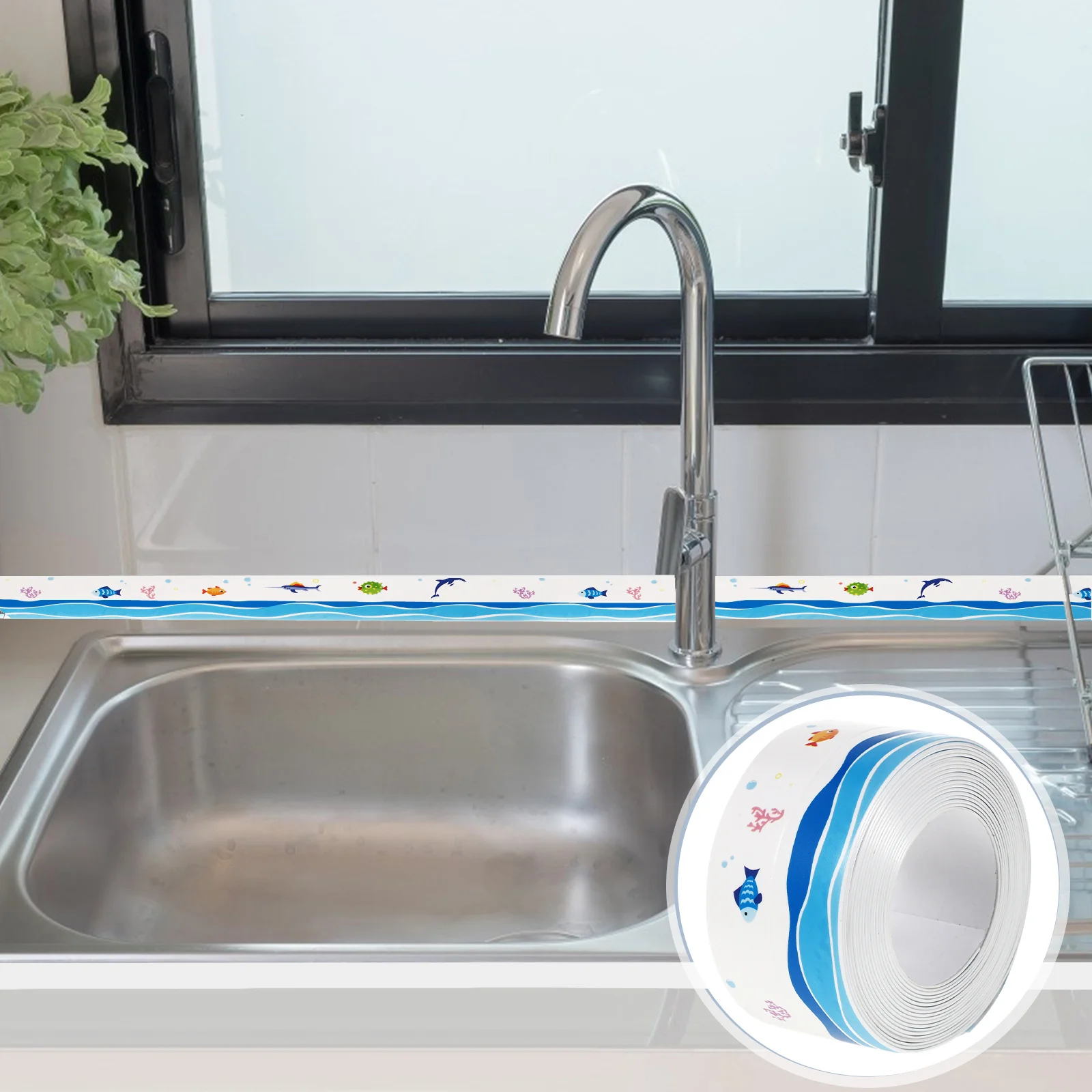 

Easy Install Self Adhesive Caulk Tape Waterproof PVC Sealant Strip for Bathroom Kitchen Sink Gap Sealing Protector